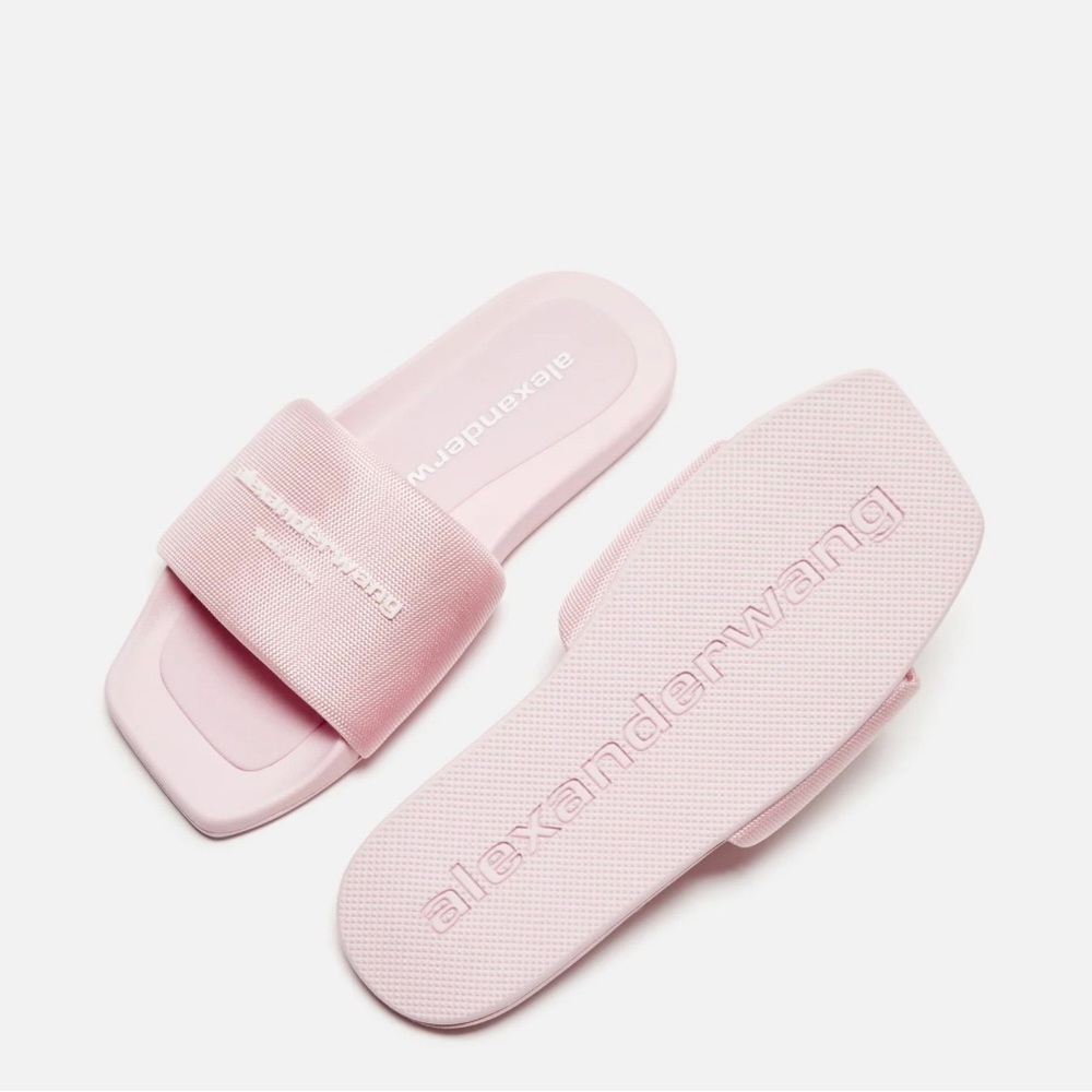 Alexander Wang Womens Pink Pool Slide Sandals